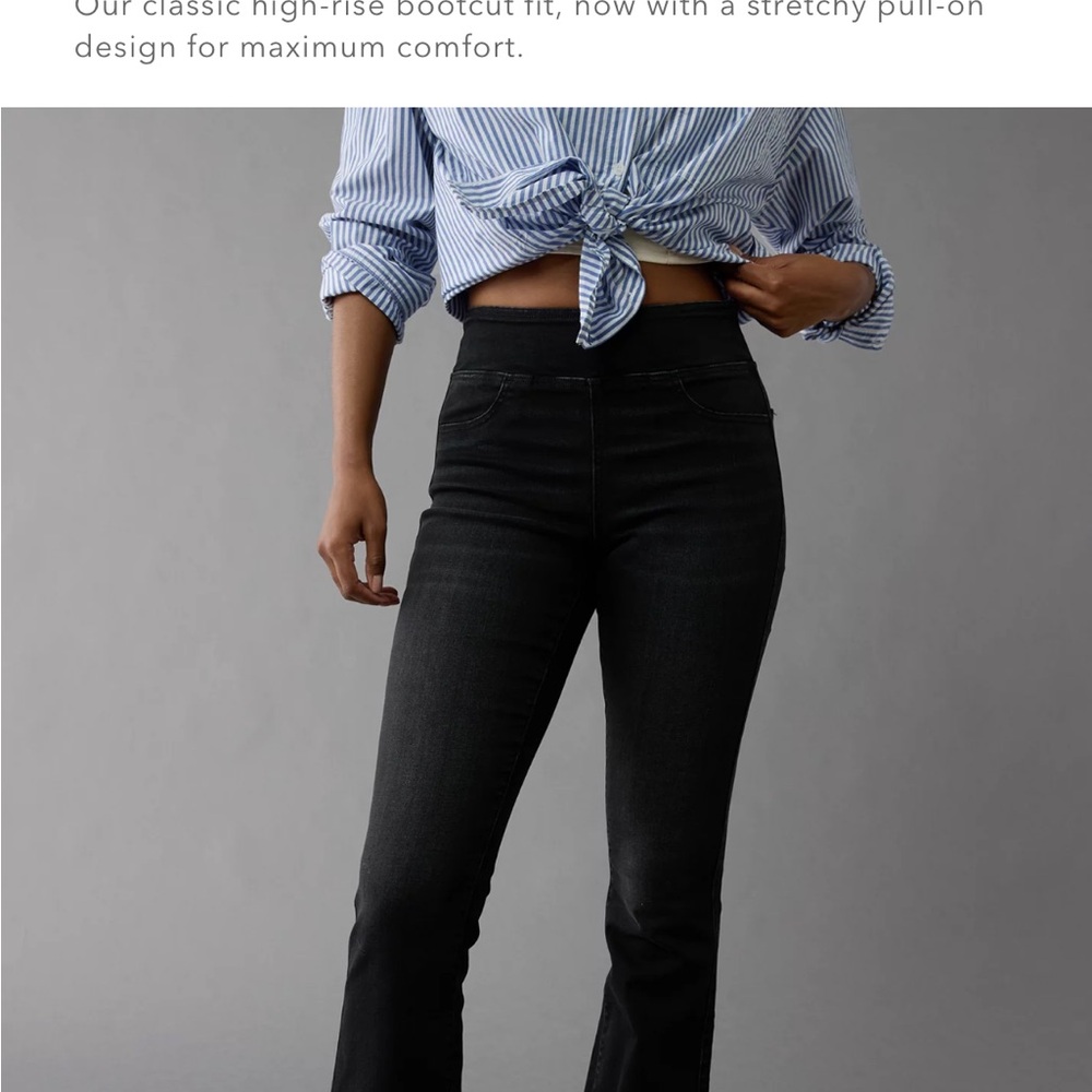 American Eagle Outfitters Black Boot Cut Jeans